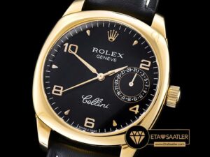 ROLCEL071E - Cellini Date YGLE Black NumSticks Asia 2824 - 01.jpg